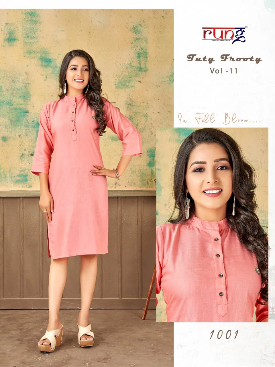 Rung Tuty Frooty 11 Heavy Rayon Ethnic Wear Latest Kurti Collection